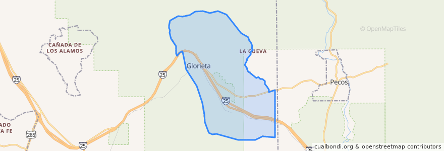 Mapa de ubicacion de Glorieta.