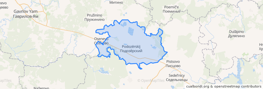 Mapa de ubicacion de Подозёрское сельское поселение.