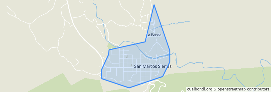 Mapa de ubicacion de San Marcos Sierras.