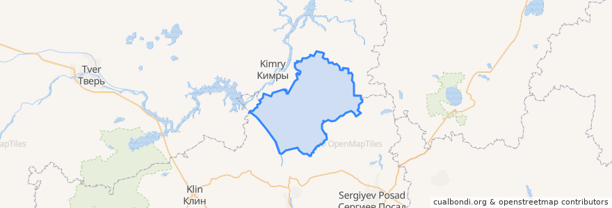 Mapa de ubicacion de Талдомский городской округ.