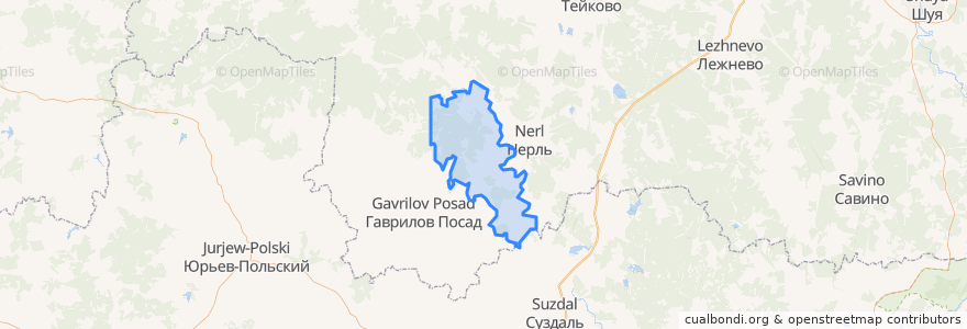 Mapa de ubicacion de Петровское городское поселение.