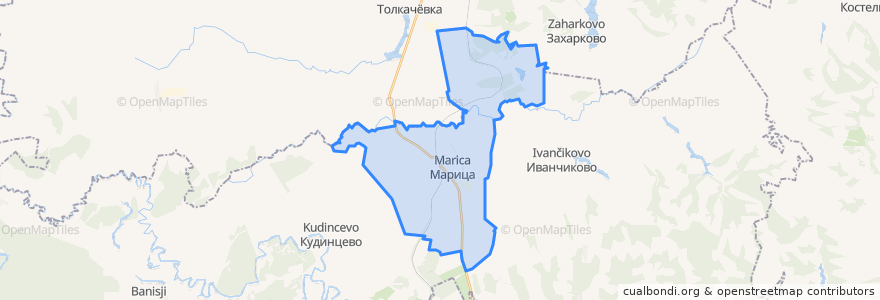 Mapa de ubicacion de Марицкий сельсовет.