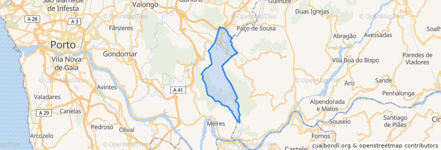 Mapa de ubicacion de Sobreira.