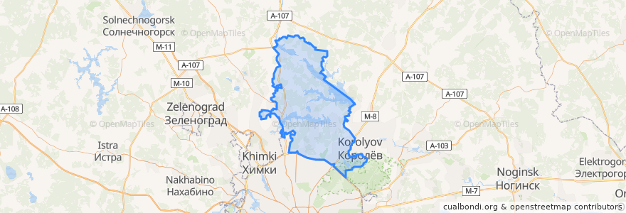 Mapa de ubicacion de городской округ Мытищи.