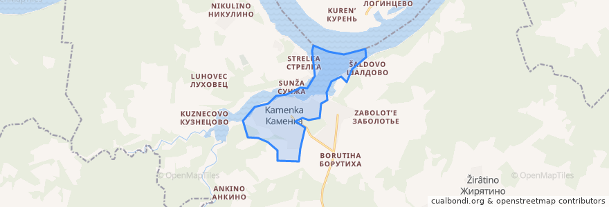 Mapa de ubicacion de Каменское городское поселение.