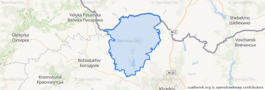 Mapa de ubicacion de Zolochiv Raion.