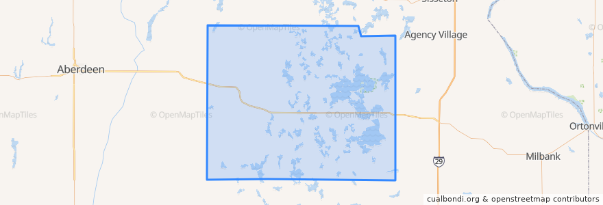 Mapa de ubicacion de Day County.