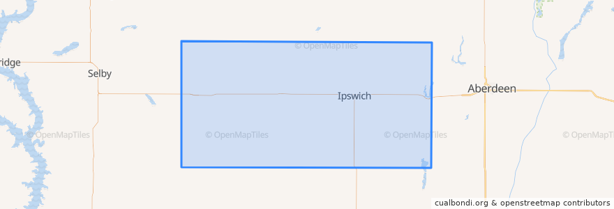 Mapa de ubicacion de Edmunds County.