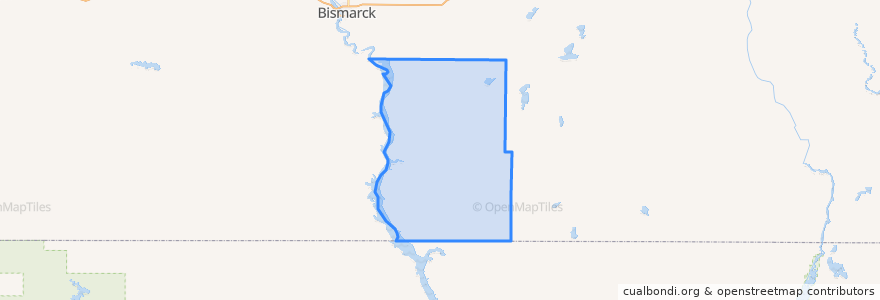 Mapa de ubicacion de Emmons County.