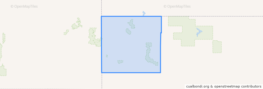 Mapa de ubicacion de Harding County.