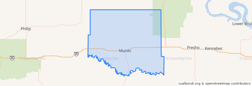 Mapa de ubicacion de Jones County.