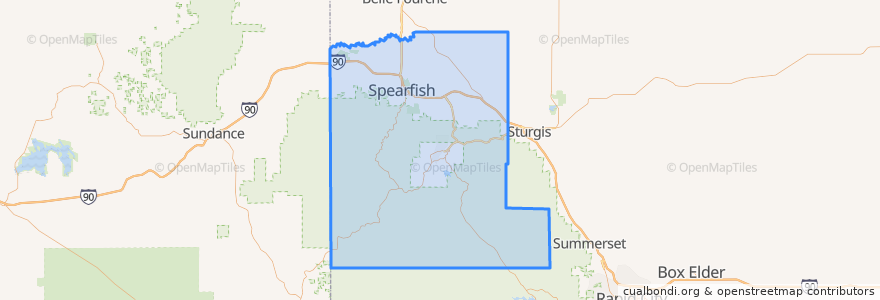 Mapa de ubicacion de Lawrence County.