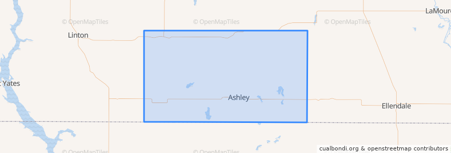 Mapa de ubicacion de McIntosh County.