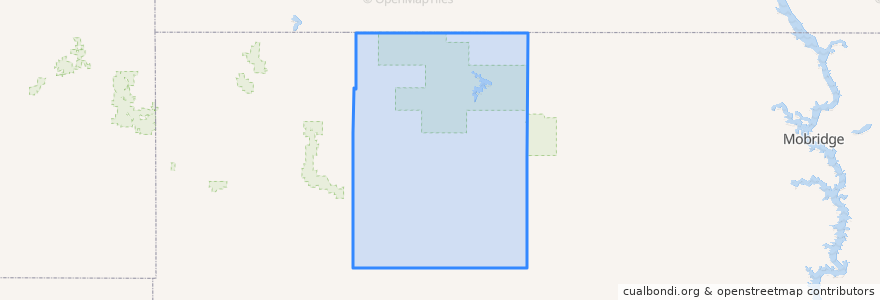 Mapa de ubicacion de Perkins County.