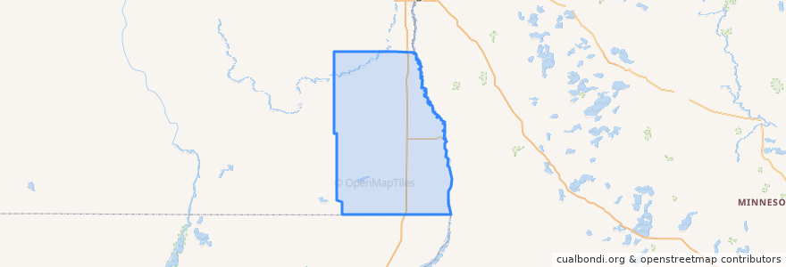 Mapa de ubicacion de Richland County.