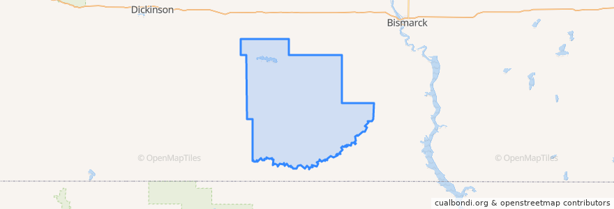 Mapa de ubicacion de Grant County.