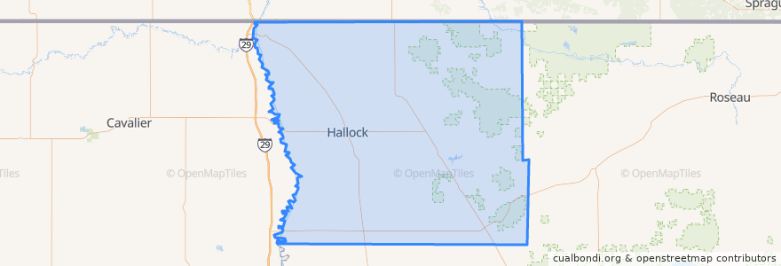 Mapa de ubicacion de Kittson County.