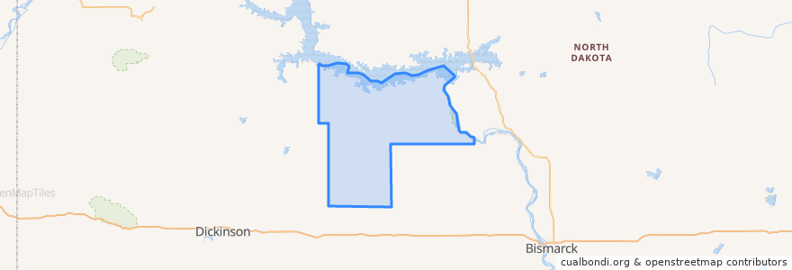 Mapa de ubicacion de Mercer County.