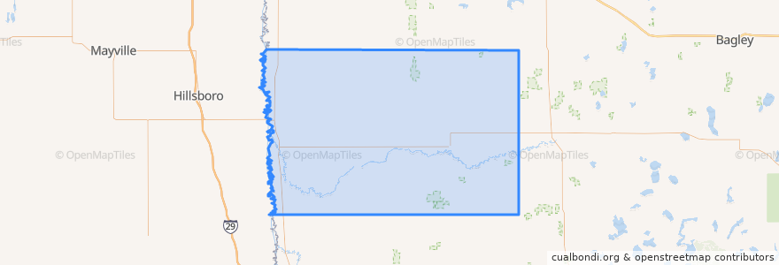 Mapa de ubicacion de Norman County.