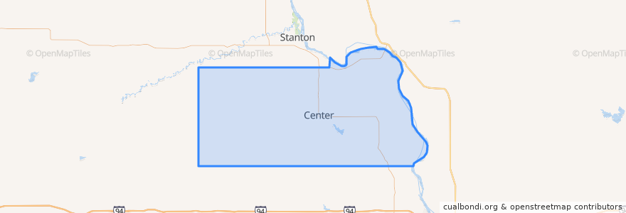 Mapa de ubicacion de Oliver County.