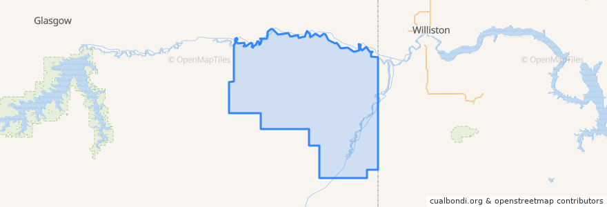 Mapa de ubicacion de Richland County.