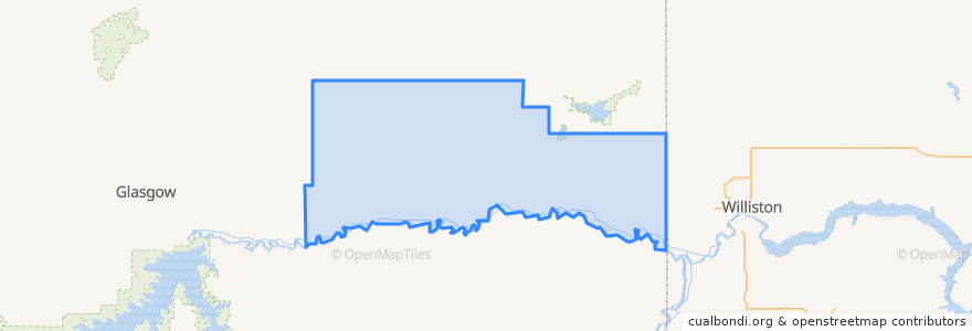 Mapa de ubicacion de Roosevelt County.