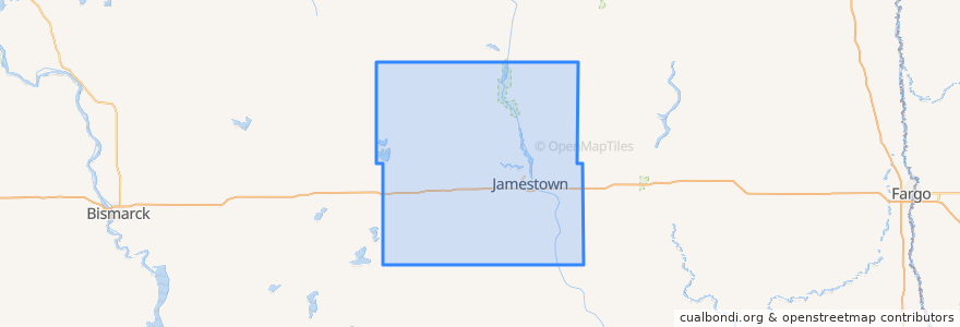 Mapa de ubicacion de Stutsman County.