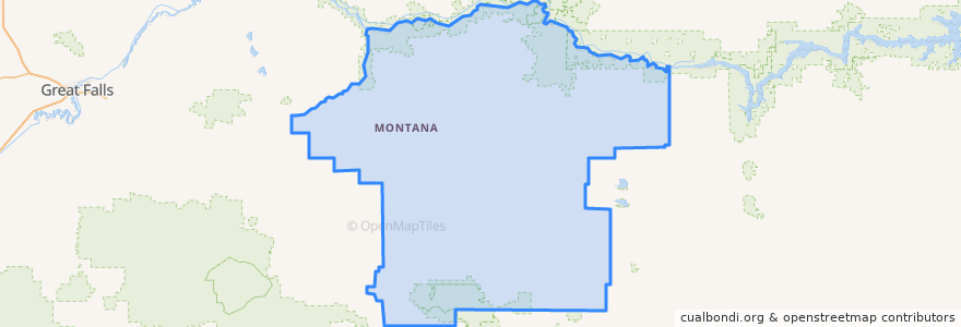 Mapa de ubicacion de Fergus County.