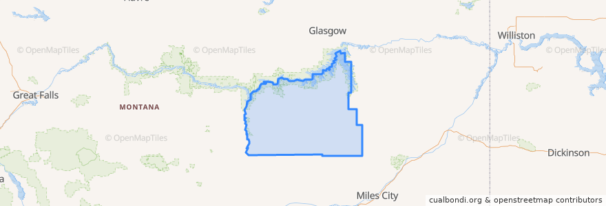 Mapa de ubicacion de Garfield County.