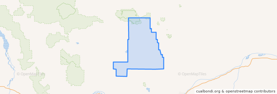 Mapa de ubicacion de Golden Valley County.