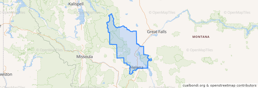 Mapa de ubicacion de Lewis and Clark County.