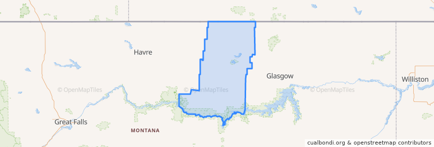 Mapa de ubicacion de Phillips County.