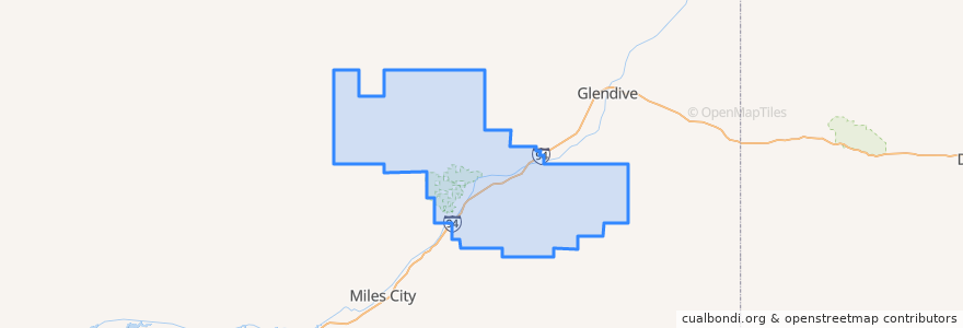 Mapa de ubicacion de Prairie County.