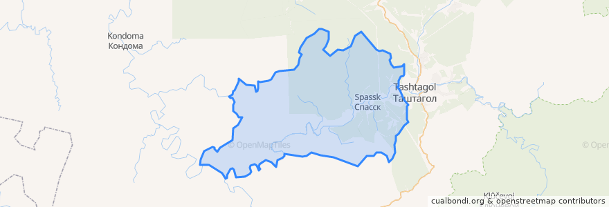 Mapa de ubicacion de Спасское городское поселение.