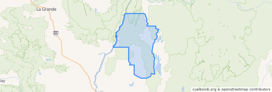 Mapa de ubicacion de Adams County.