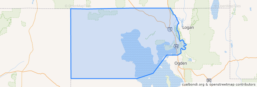 Mapa de ubicacion de Box Elder County.