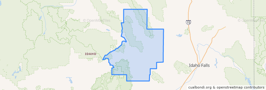 Mapa de ubicacion de Butte County.