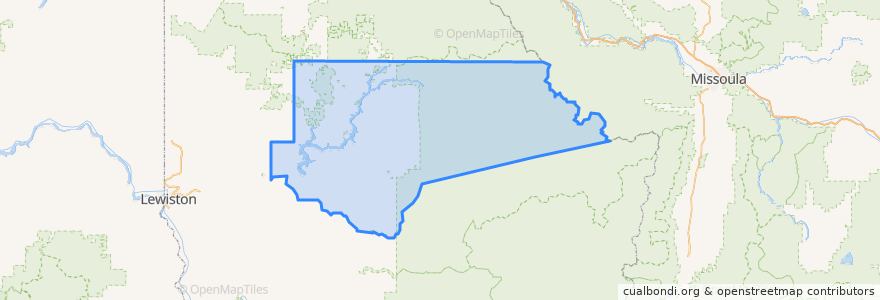 Mapa de ubicacion de Clearwater County.