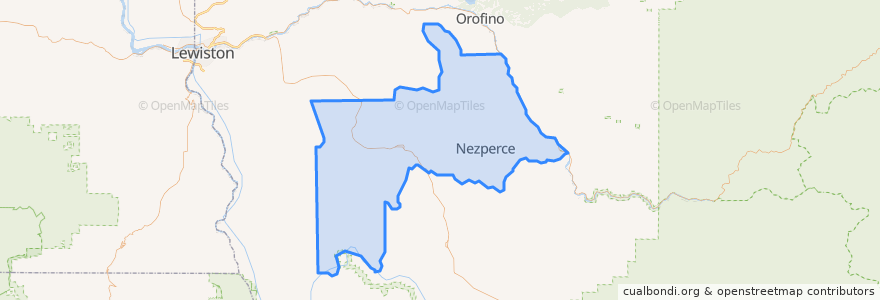 Mapa de ubicacion de Lewis County.