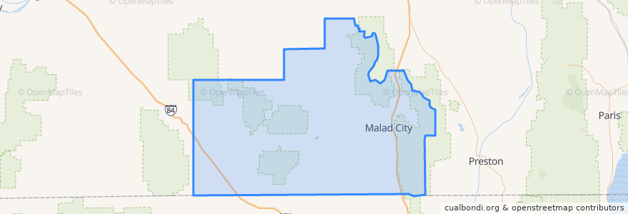 Mapa de ubicacion de Oneida County.