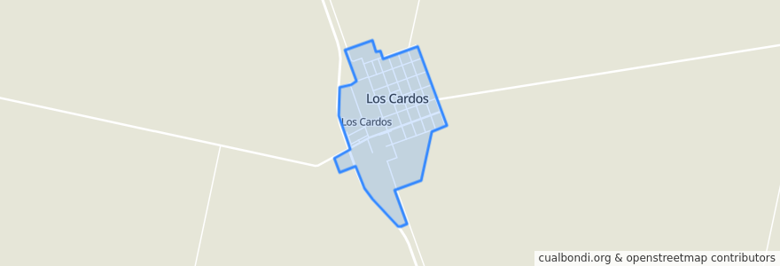 Mapa de ubicacion de Los Cardos.