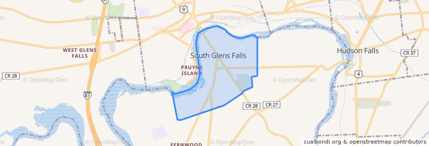 Mapa de ubicacion de South Glens Falls.