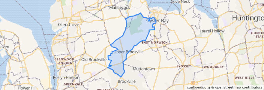 Mapa de ubicacion de Upper Brookville.