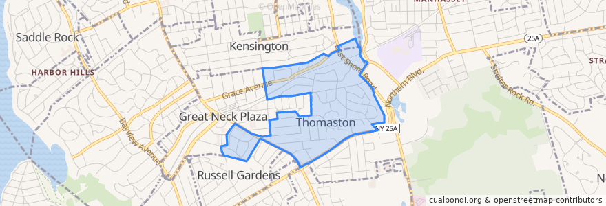Mapa de ubicacion de Thomaston.