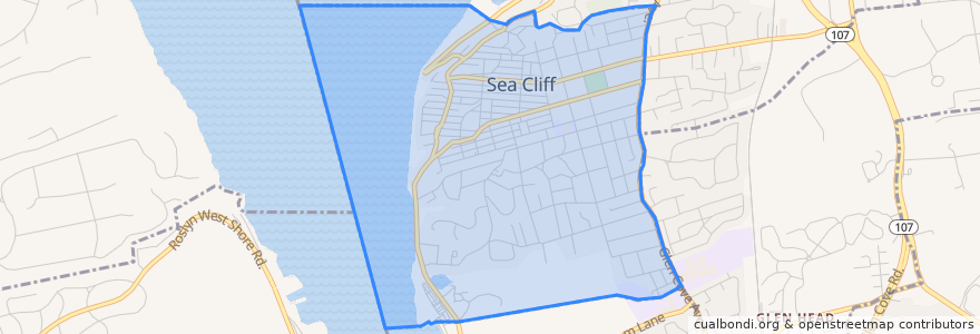 Mapa de ubicacion de Sea Cliff.