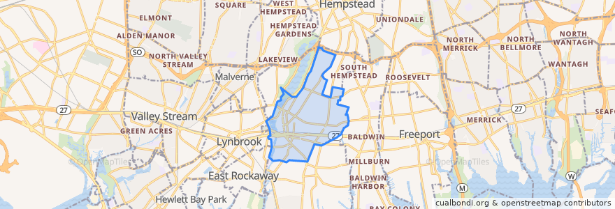 Mapa de ubicacion de Rockville Centre.