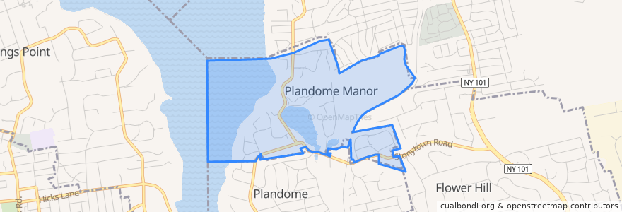 Mapa de ubicacion de Plandome Manor.