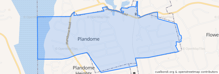 Mapa de ubicacion de Plandome.