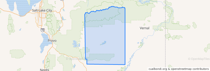 Mapa de ubicacion de Duchesne County.