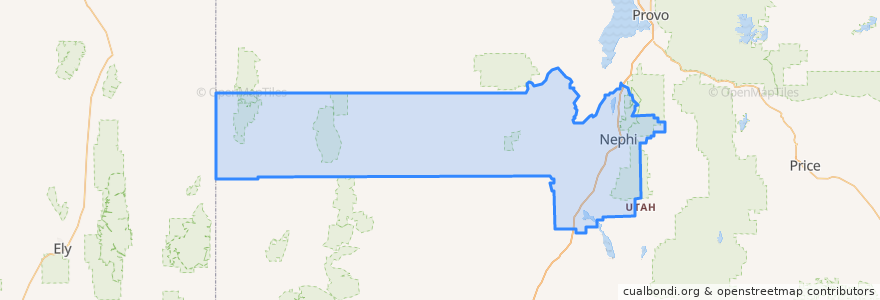 Mapa de ubicacion de Juab County.